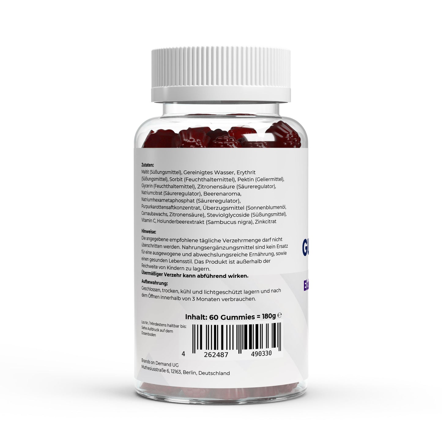 Elderberry + Vitamin C + Zinc Gummies - 60 pcs.