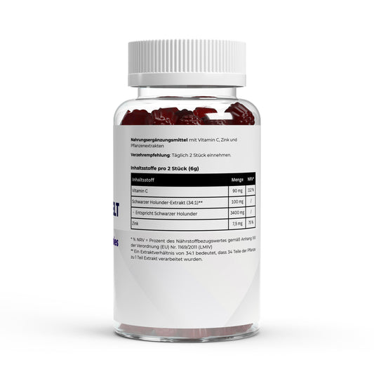 Elderberry + Vitamin C + Zink Gummies - 60 Stk.
